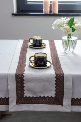 Bieżnik Sewilla-Beż brązowa koronka Bieżnik Sewilla-Beż brązowa koronka