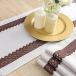 Obrus Sewilla – Beż brązowa koronka