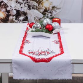 Bieżnik Świąteczny Boże Narodzenie- Biały