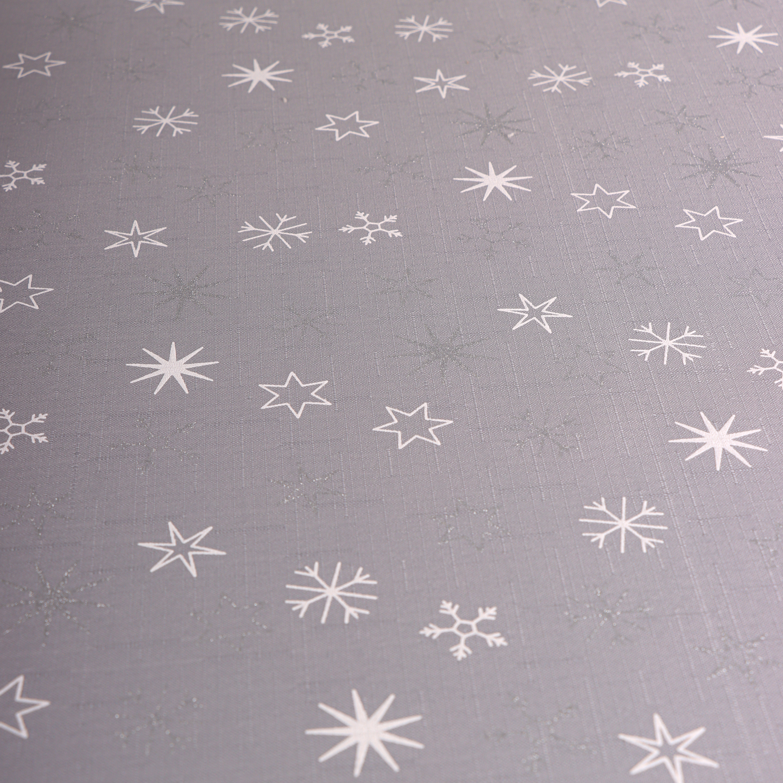 Obrus Świąteczny Gwiazdki – Szary Obrus Świąteczny Gwiazdki – Szary