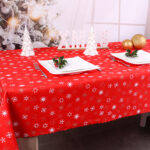 Obrus Świąteczny Gwiazdki – Czerwień Złoto Obrus Świąteczny Gwiazdki – Czerwień Złoto