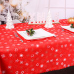Obrus Świąteczny Gwiazdki – Czerwień Złoto Obrus Świąteczny Gwiazdki – Czerwień Złoto