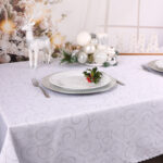 Obrus Świąteczny – Biel Srebro