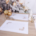 Podkładki świąteczne – Jodełka biel Podkładki świąteczne – Jodełka biel