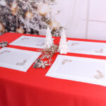 Podkładki świąteczne – Jodełka biel Podkładki świąteczne – Jodełka biel