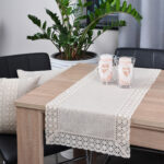 Bieżnik z koronką RETRO-biała koronka