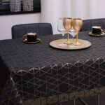 Obrus nowoczesny TOKYO – Czarno Złoty Obrus nowoczesny TOKYO – Czarno Złoty