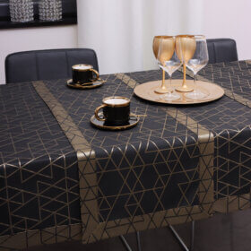 Bieżnik TOKYO – Czarno Złoty