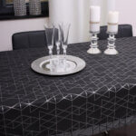 Obrus nowoczesny TOKYO – Czarno Srebrny