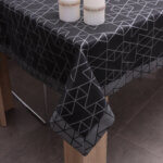 Obrus nowoczesny TOKYO – Czarno Srebrny