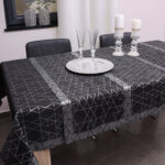 Obrus nowoczesny TOKYO – Czarno Srebrny