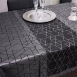 Obrus nowoczesny TOKYO – Czarno Srebrny