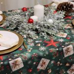 Obrus świąteczny – Zielone dekoracje