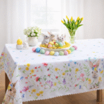 Obrus na stół Wielkanocny-Zielony jajka