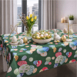 Obrus na stół Wielkanocny-biały Jajka