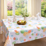 Obrus na stół Wielkanocny-biały Jajka