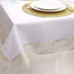 Obrus Chmurka Lux – Biały złoty