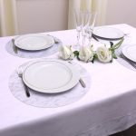 Podkładka na stół owal- Srebrna Chmurka