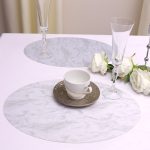 Podkładka na stół owal- Srebrna Chmurka