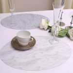 Podkładka na stół owal- Srebrna Chmurka