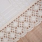 Bieżnik bawełniany z koronką- Naturalny