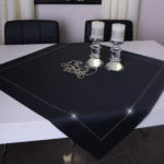 Serweta Glamour – Czarna Srebrne dżety