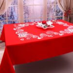 Obrus Świąteczny Bałwanki – Czerwony