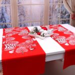 Obrus Świąteczny Bałwanki – Czerwony