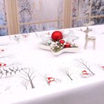 Obrus Świąteczny Bałwanki – Biały Obrus Świąteczny Bałwanki – Biały