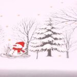 Obrus Świąteczny Bałwanki – Biały Obrus Świąteczny Bałwanki – Biały