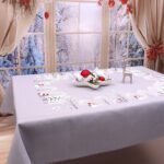 Obrus Świąteczny Bałwanki – Biały