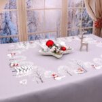 Obrus Świąteczny Bałwanki – Szary