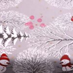 Obrus Świąteczny Bałwanki – Szary