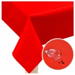 Tkanina matowa, gładka, dekoracyjna Panama Czerwony