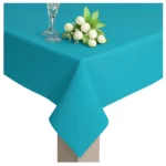 Tkanina matowa, gładka, dekoracyjna Panama Turkus