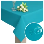 Tkanina matowa, gładka, dekoracyjna Panama Turkus