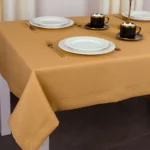 Tkanina matowa, gładka, dekoracyjna Panama Złoty