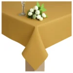 Tkanina matowa, gładka, dekoracyjna Panama Złoty