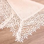 Serwetka 40×40 cm beżowa z gipiurą 11 cm