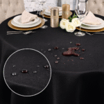 Okrągły obrus czarny