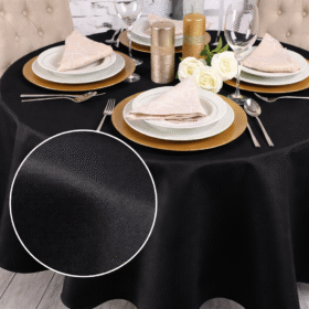 Okrągły obrus czarny