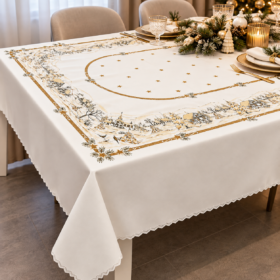 Obrus ekri na Boże Narodzenie – Zimowy pejzaż